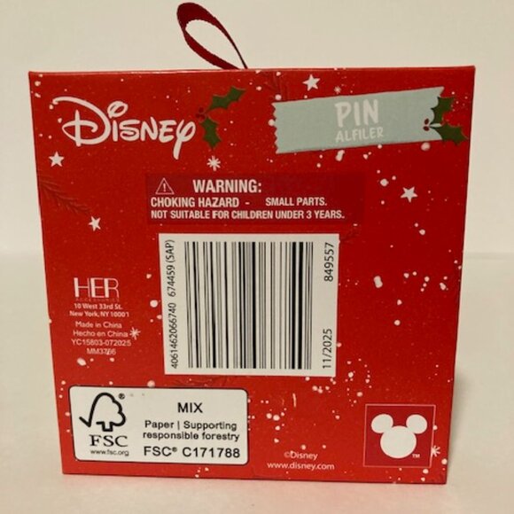 NEW Disney Minnie Mouse Vintage Flower Pot Hat Holiday Christmas Pin - Picture 2 of 2